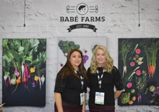 Rocio Munoz and Ande Manos with Babe Farms created a beautiful display of the company's produce items.